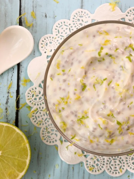 Lemon Lime Tofu Chia Pudding