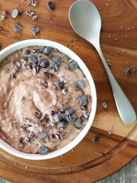 Chocolate Cheesecake Chia Pudding
